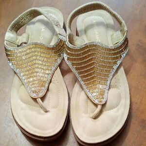 NEW Adrianna Papell Metallic Gold and Silver Sandals